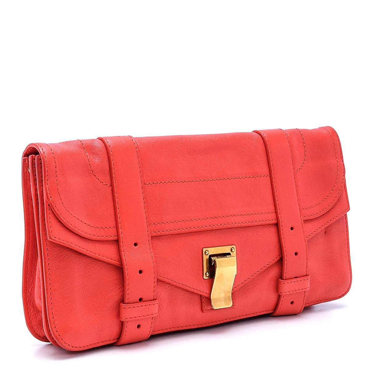 Proenza Schouler - Coral Leather PS1 Pochette Clutch Bag
